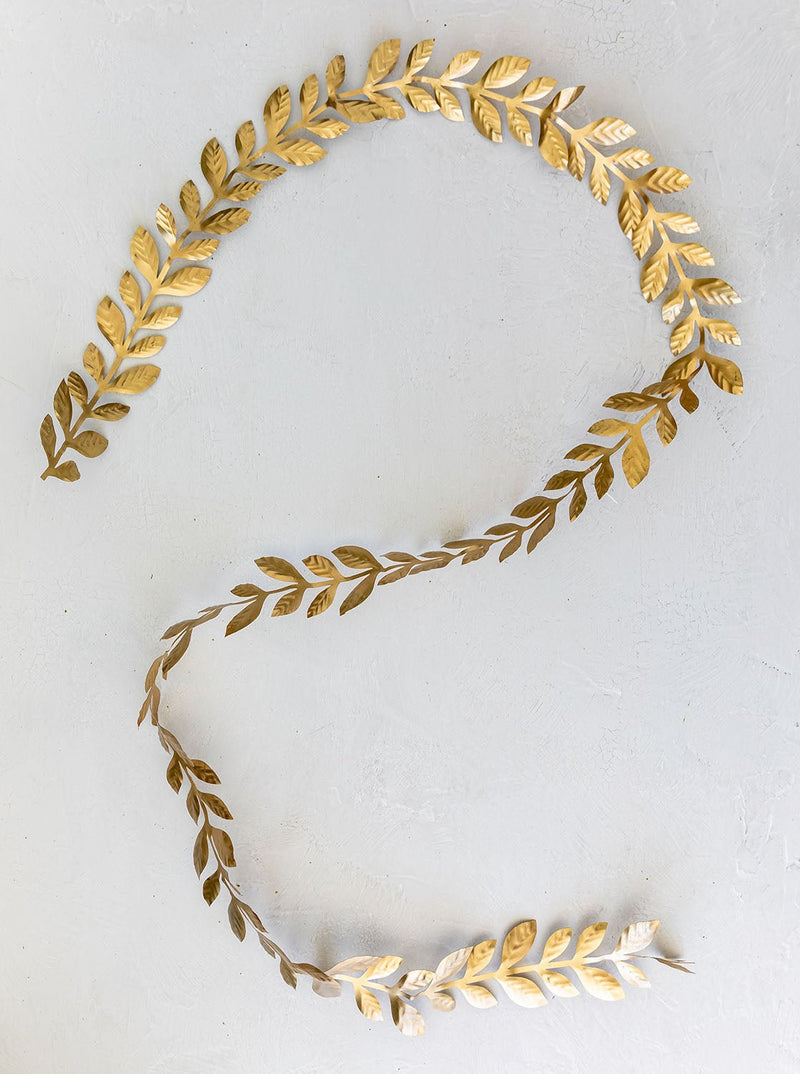 5.5' Brass Laurel Garland - HJHOL0199 - OS