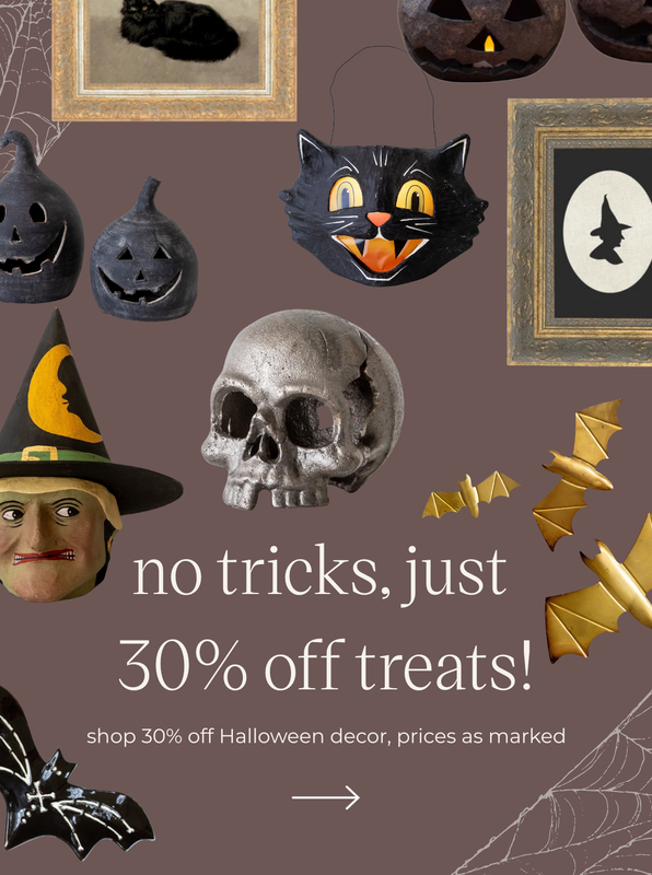 No tricks, just 30% off treats! Halloween decor now 30% off, prices as marked!