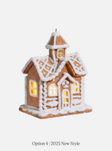 Lighted Gingerbread House Ornaments