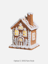 Lighted Gingerbread House Ornaments