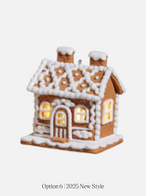 Lighted Gingerbread House Ornaments