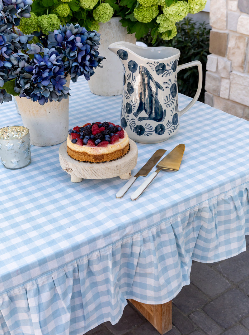Ruffled Gingham Tablecloth