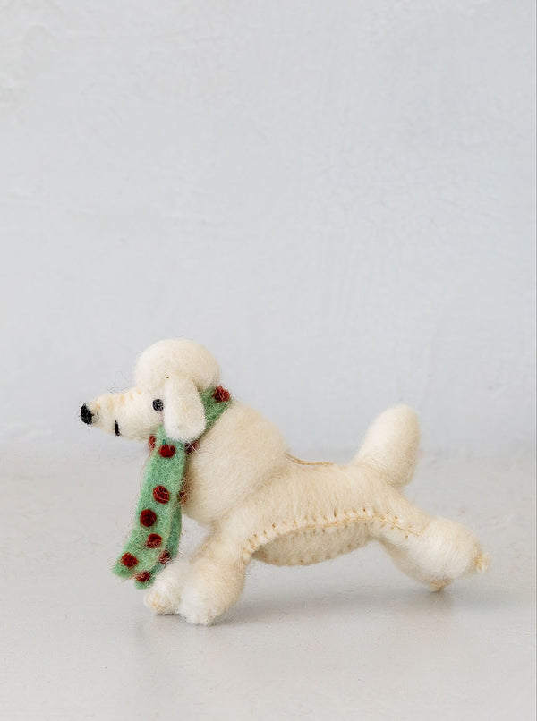 Felt Poodle Ornament