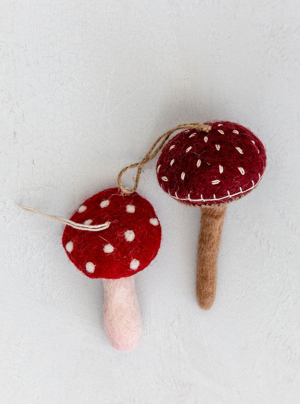 Felt Mushroom Ornament