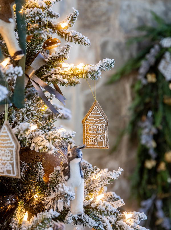 Beaded Gingerbread House Ornament