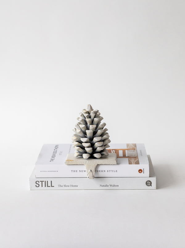 Iron Pinecone Stocking Holder