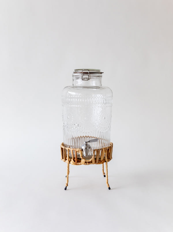 Beverage Dispenser & Wicker Base