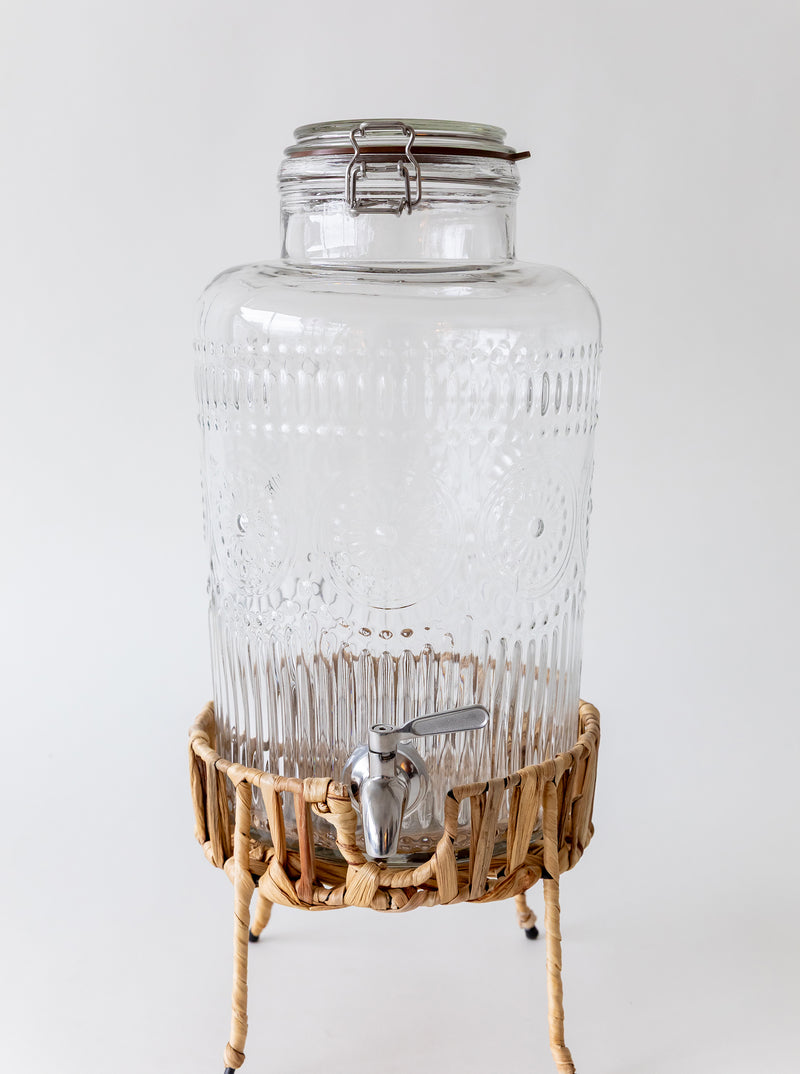 Beverage Dispenser & Wicker Base