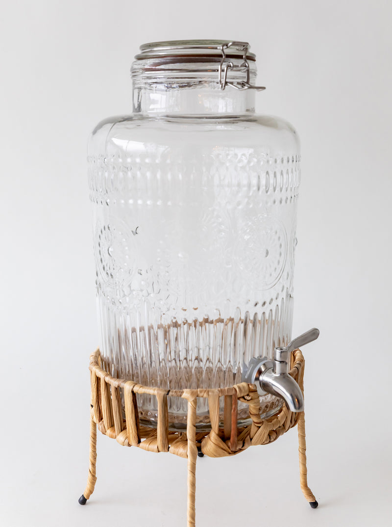 Beverage Dispenser & Wicker Base