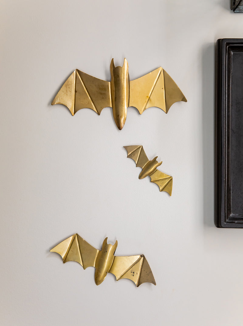 Brass Wall Bats | Set of 3