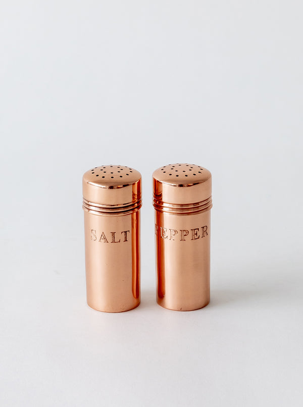 Copper Salt & Pepper Shakers