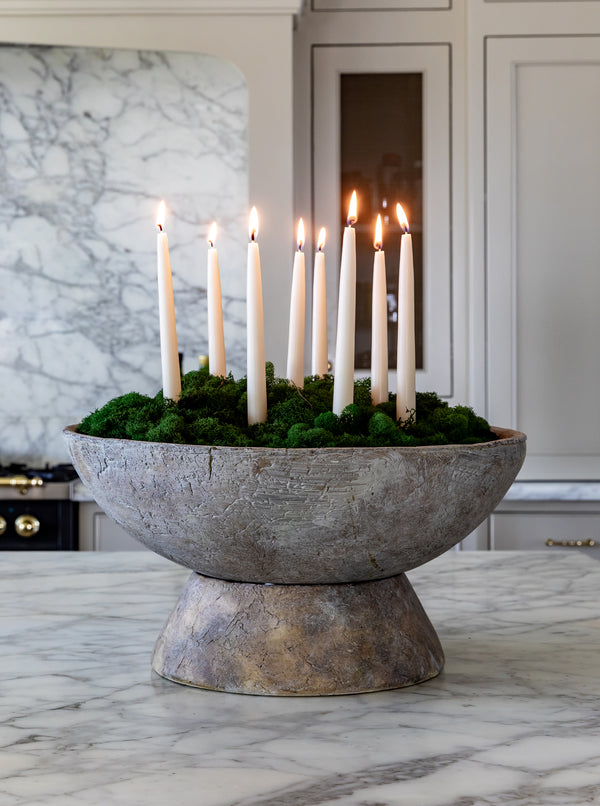 Distressed Concrete Compote