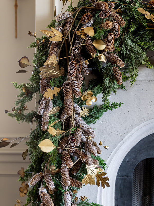 Faux Drooping Pinecone Stem