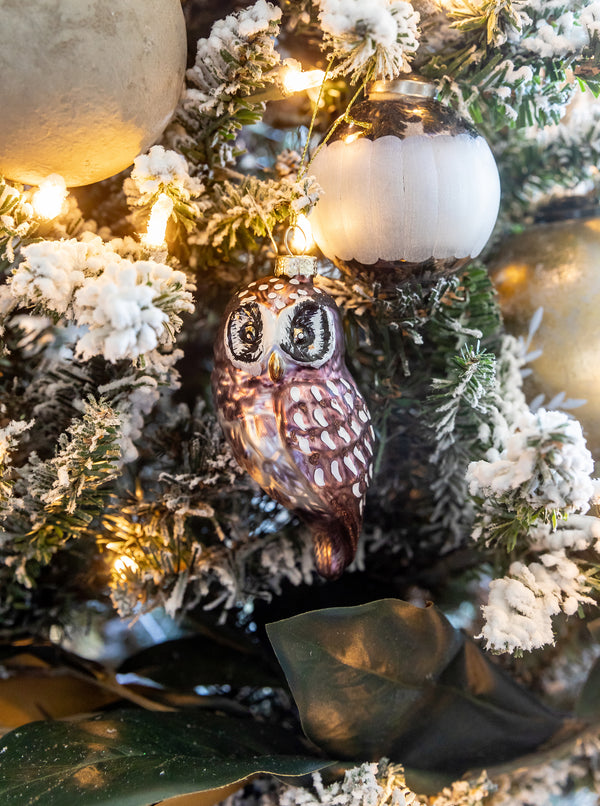 Glass Owl Ornament