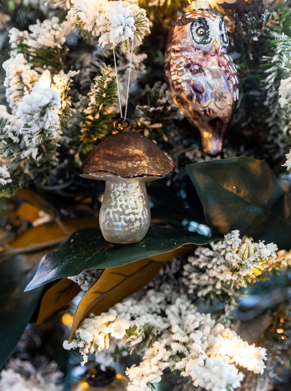 Glass Mushroom Ornament