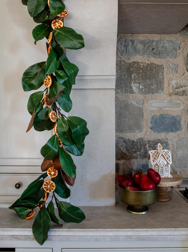 Faux 5.5' Orange Slice Garland