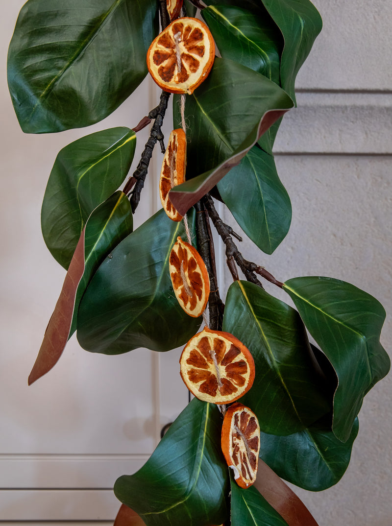 Faux 5.5' Orange Slice Garland