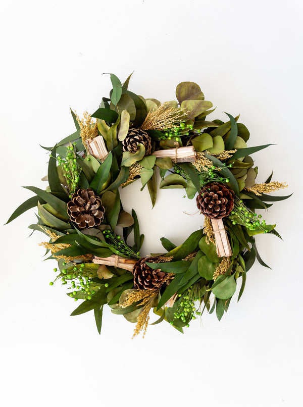 Eucalyptus & Pinecone Wreath