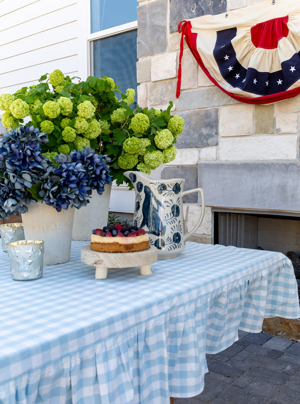 Ruffled Gingham Tablecloth