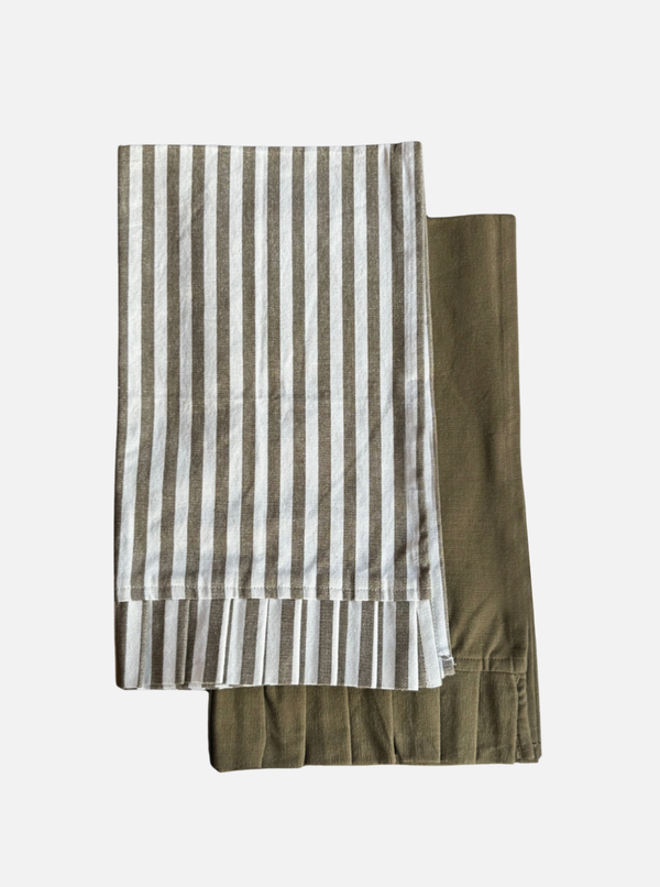 Picture of Olive Ruffle Dish Towels | Set of 2