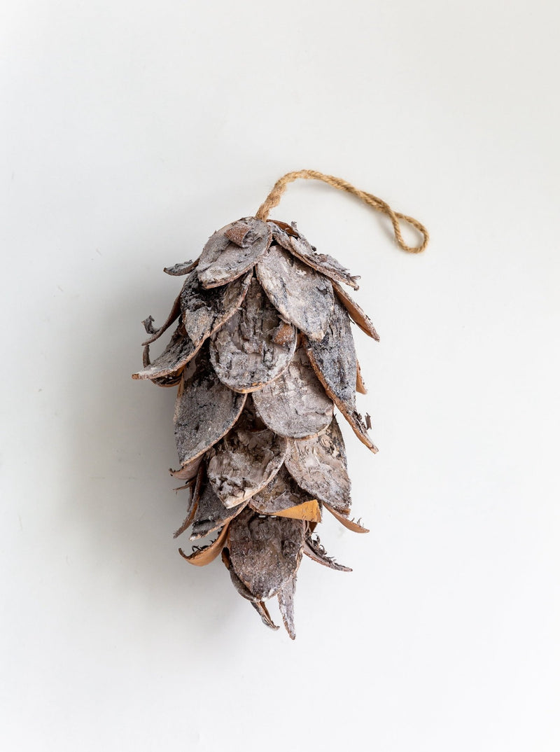 Birch Bark Pinecone Ornament - HJHOL0251 - 1