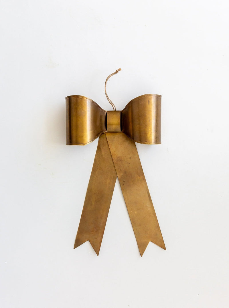 Brass Bow Ornament - HJHOL0252 - OS