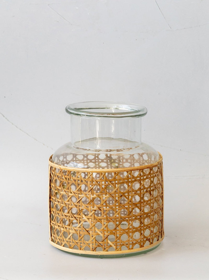 Cane Wrapped Vase - HJDCR0221 - S