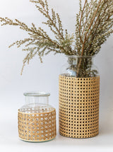 Cane Wrapped Vase - HJDCR0221 - S