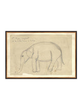 Elephant Sketch - HJART0091 - BLK - 14x20