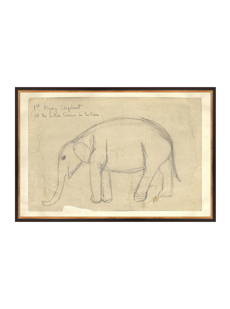 Elephant Sketch - HJART0091 - BLK - 14x20