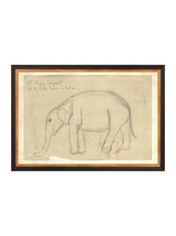 Elephant Sketch - HJART0091 - BLK - 11x16