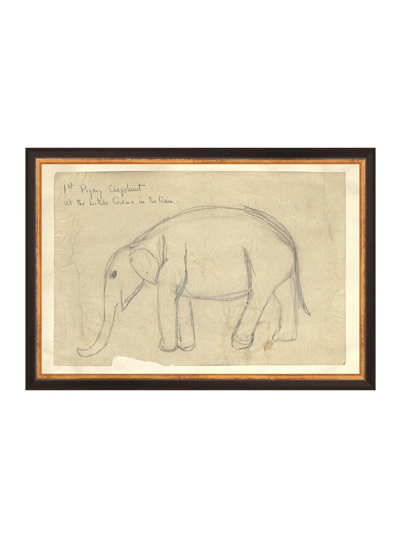 Elephant Sketch - HJART0091 - BLK - 11x16