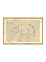 Elephant Sketch - HJART0091 - GLD - 20x30