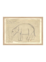 Elephant Sketch - HJART0091 - OAK - 11x16