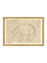 Elephant Sketch - HJART0091 - GLD - 14x20