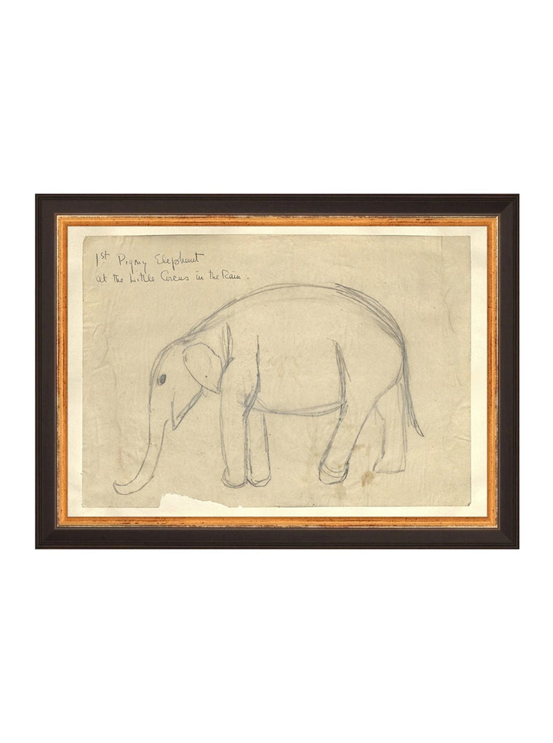 Elephant Sketch - HJART0091 - BLK - 8x11
