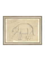 Elephant Sketch - HJART0091 - SIL - 8x11