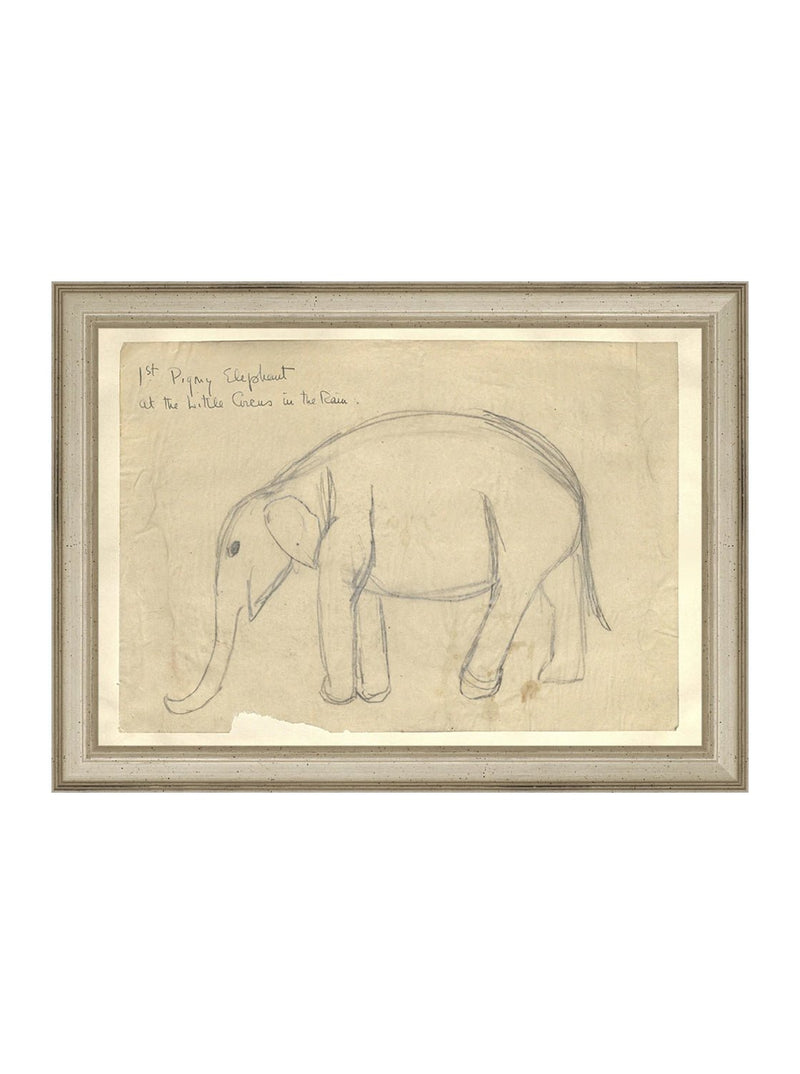 Elephant Sketch - HJART0091 - SIL - 8x11