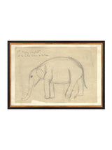 Elephant Sketch - HJART0091 - BLK - 14x20