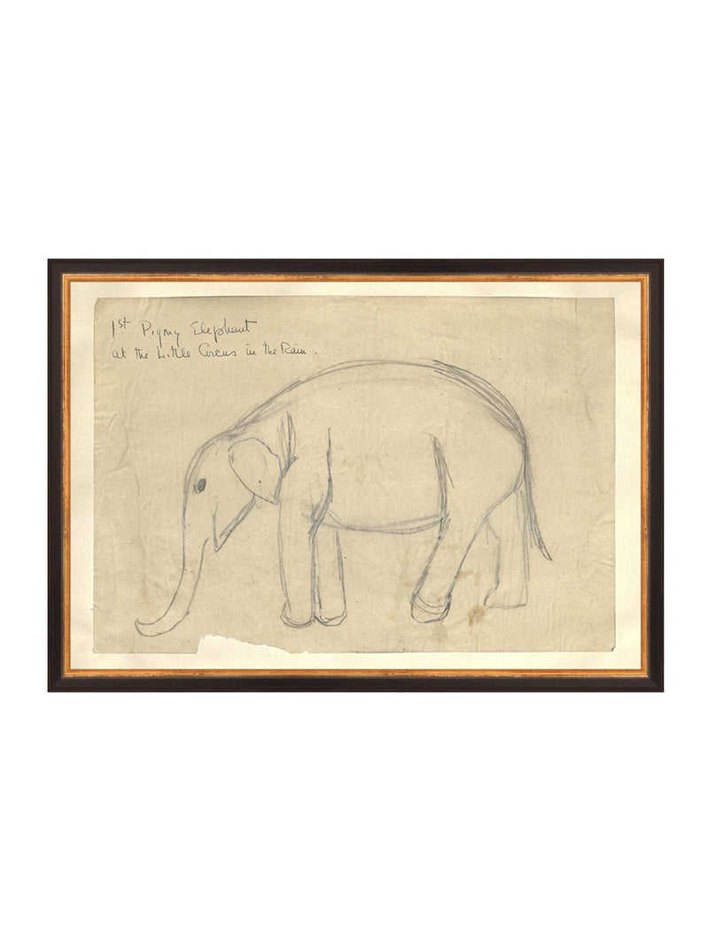 Elephant Sketch - HJART0091 - BLK - 14x20