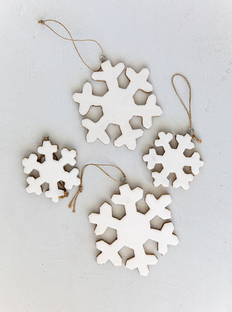 Enameled Snowflake Ornaments | Set of 2 - HJHOL0105 - OS