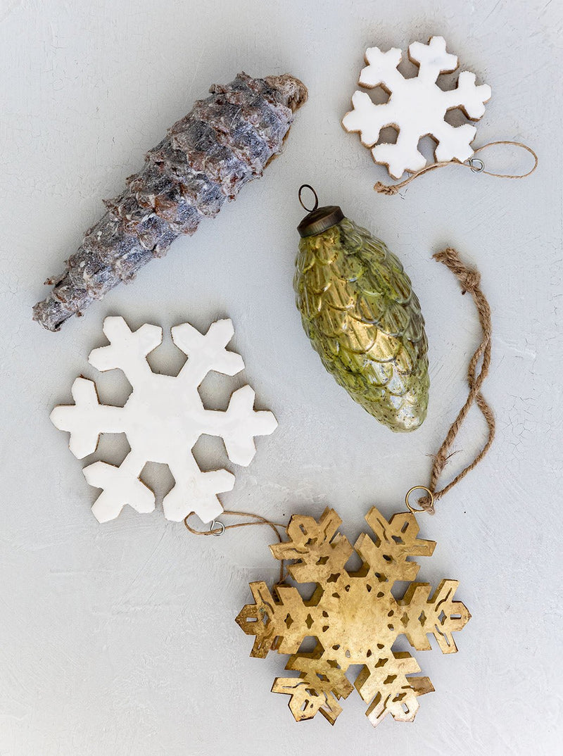 Enameled Snowflake Ornaments | Set of 2 - HJHOL0105 - OS