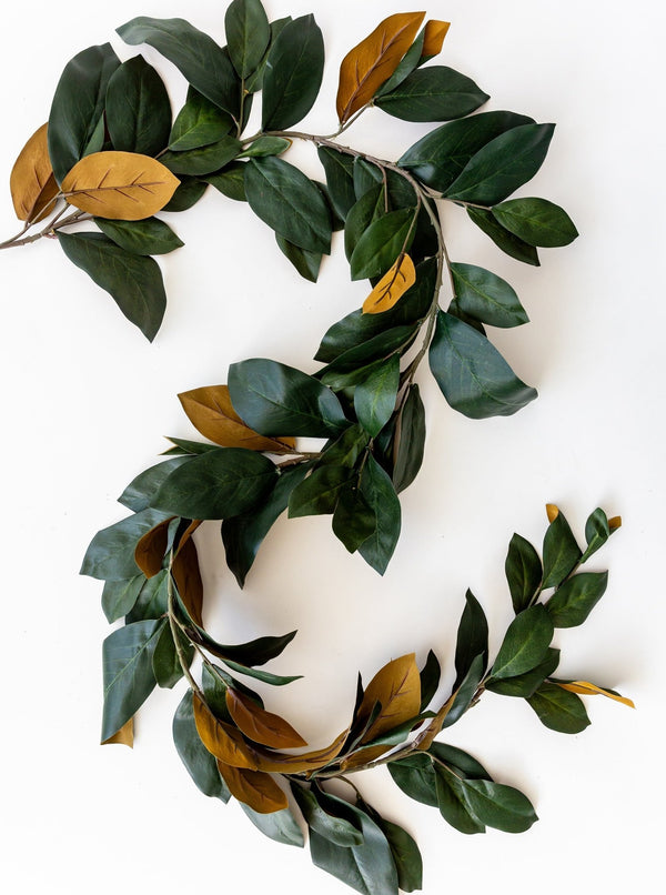 Faux 6' Magnolia Leaf Garland - HJHOL0236 - BUN