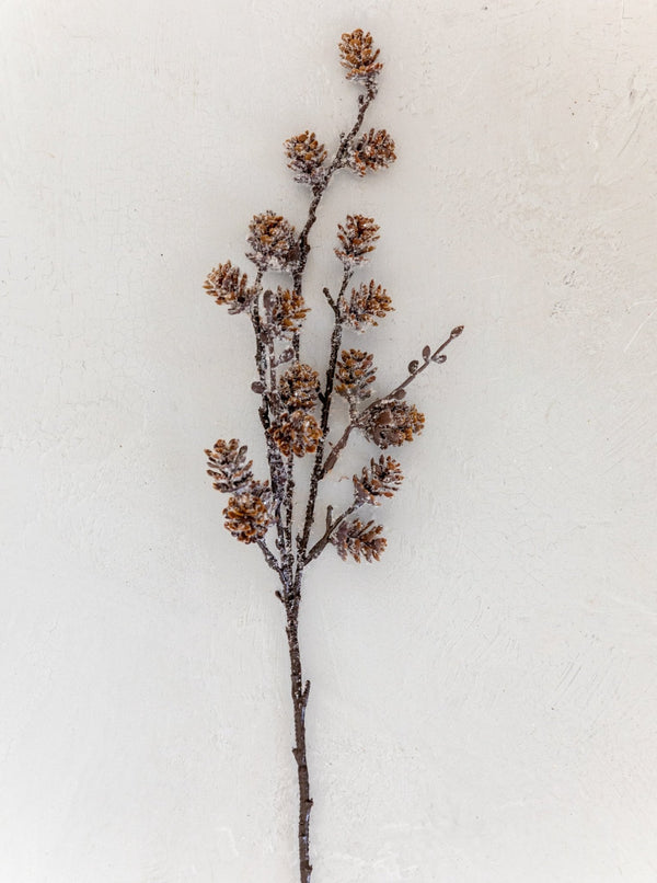 Faux Frosted Pinecone Stem - HJGRN0047 - OS