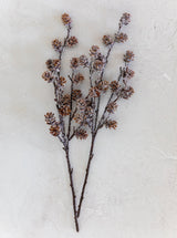 Faux Frosted Pinecone Stem - HJGRN0047 - BUN