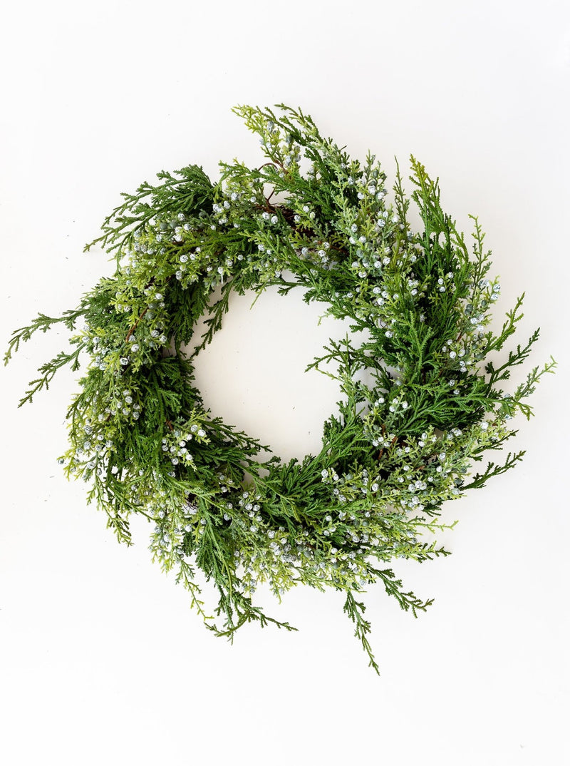 Faux Juniper Berry Wreath - HJHOL0243 - OS