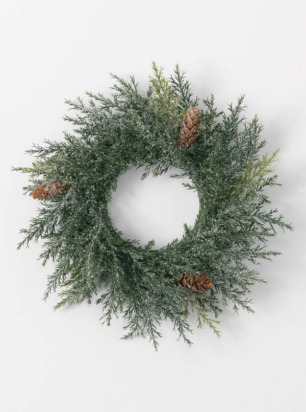 Flocked Mini Wreath - HJHOL0119 - OS
