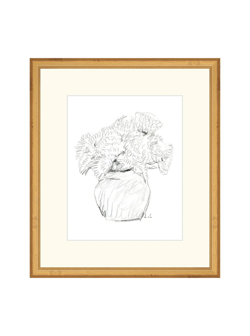 Flower Vase Study - HJART0226 - GLD - 13X15