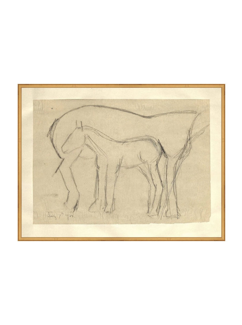 Foal Sketch - HJART0183 - GLD - 30x40