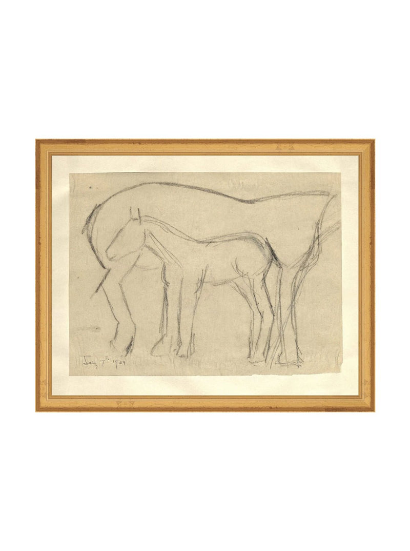 Foal Sketch - HJART0183 - GLD - 11x14